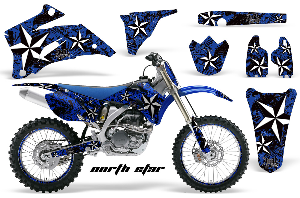 Yamaha YZ 250F 450F 02-09 Graphics Kit North Star Blue NPs